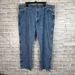 George Strait Cowboy Cut Collection Light Wash Straight Leg Denim Jeans 42 x 30